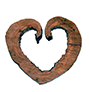 Holz in Herzform